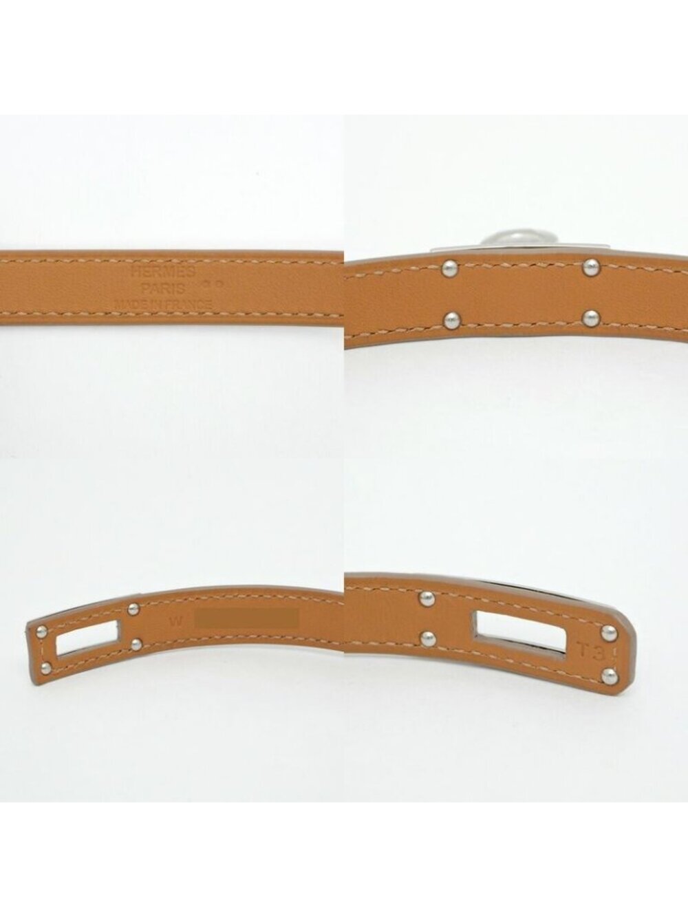 Hermes Leather Bracelet Kelly Double Tour Himalaya Silver Hardware - Picture 7 of 11